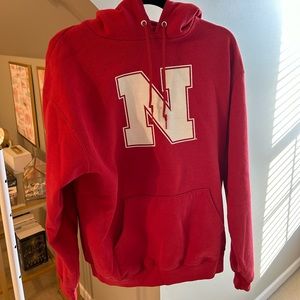 Nebraska Cornhusker’s Red Champion Hooded Sweatshirt - Men’s Large